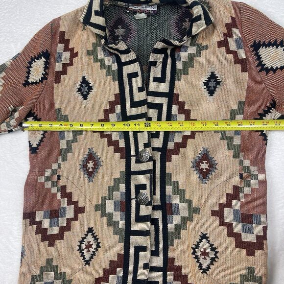 Vtg Its Outta The Bag Unge Potch Ket Womens Navajo Southwest Aztec Jacket Sm USA - Picture 10 of 15